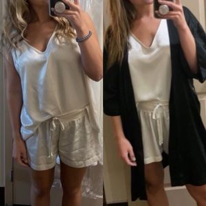 PJ Harlow Eggnog satin lounge set (mikel + Jill)